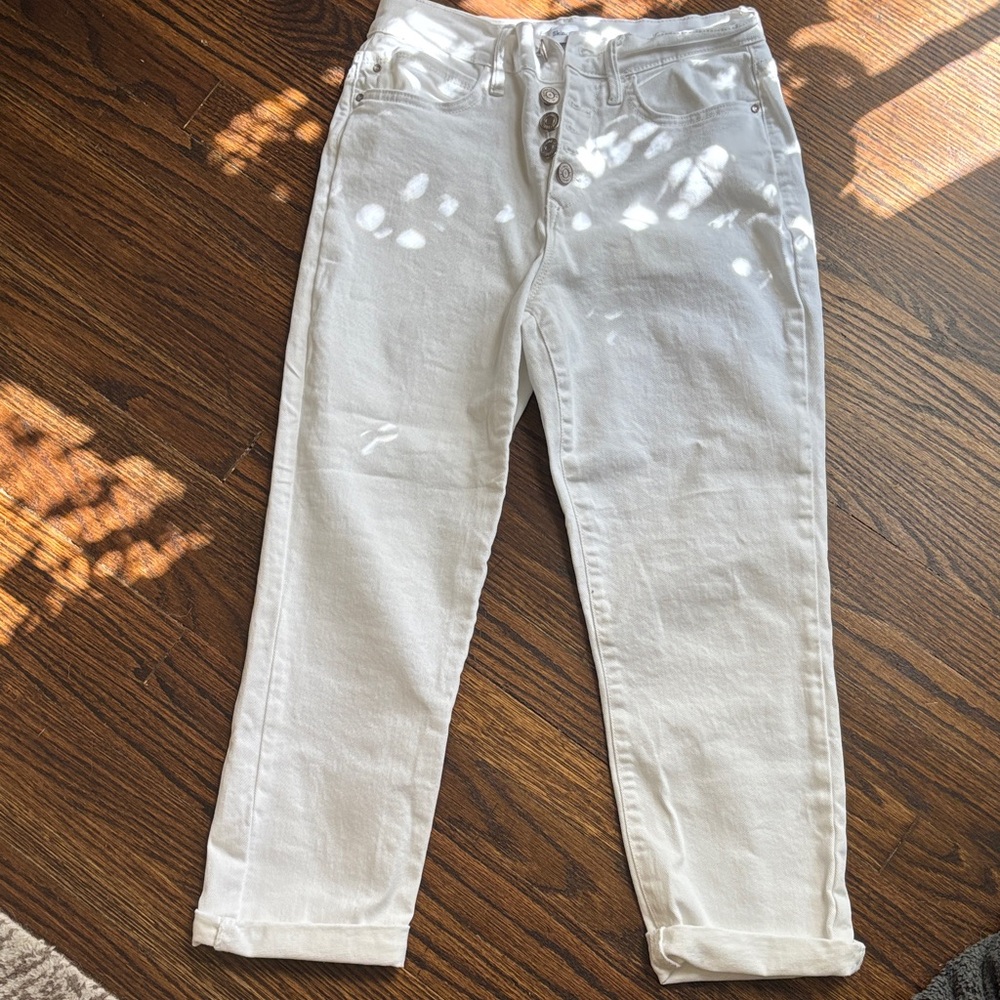 Skinnygirl Crisp White Ankle Jeans